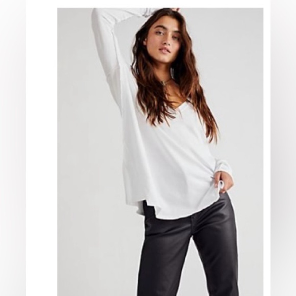 Free people Jaycee deep v neck tunic top M